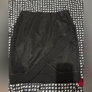 Express Chic Black Skirt with Textured Design